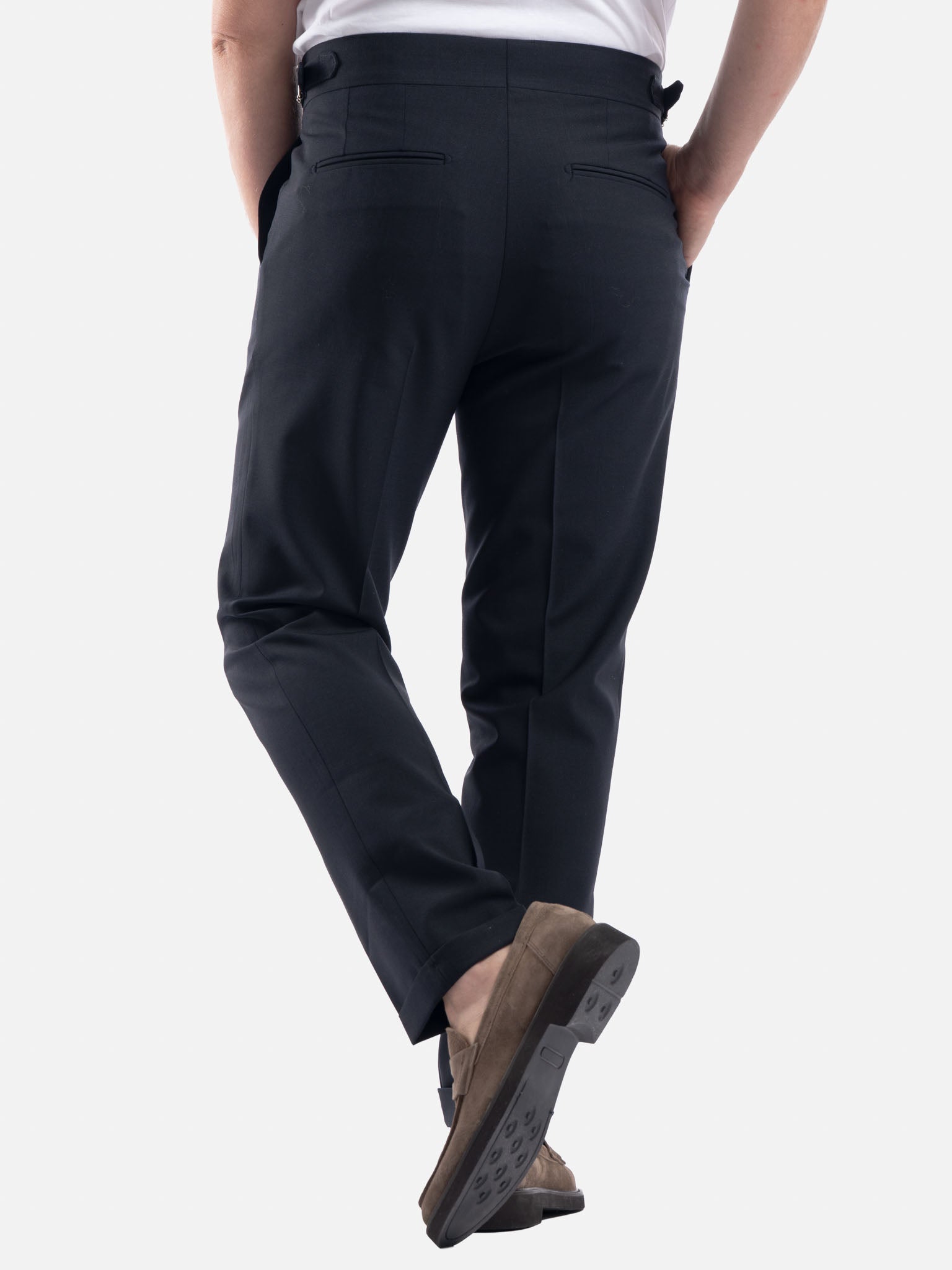 J.W.SAX MILANO Pantalone in Pura Lana All Season Blu