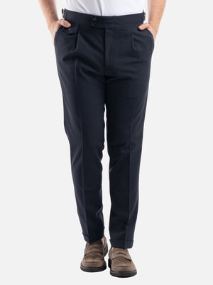 Pantalone in Pura Lana All Season Blu