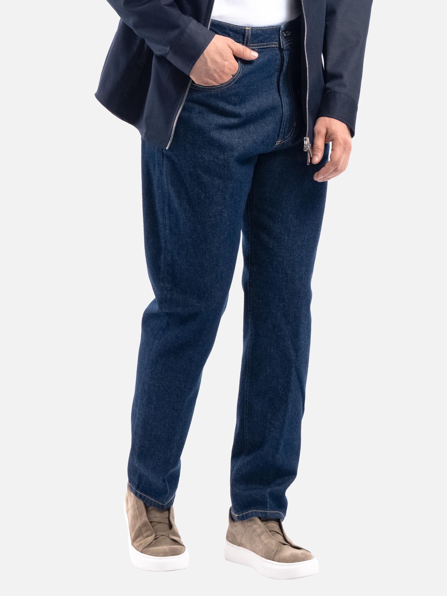 J.W.SAX MILANO Jeans Leisure Fit in Denim Scuro Fermo