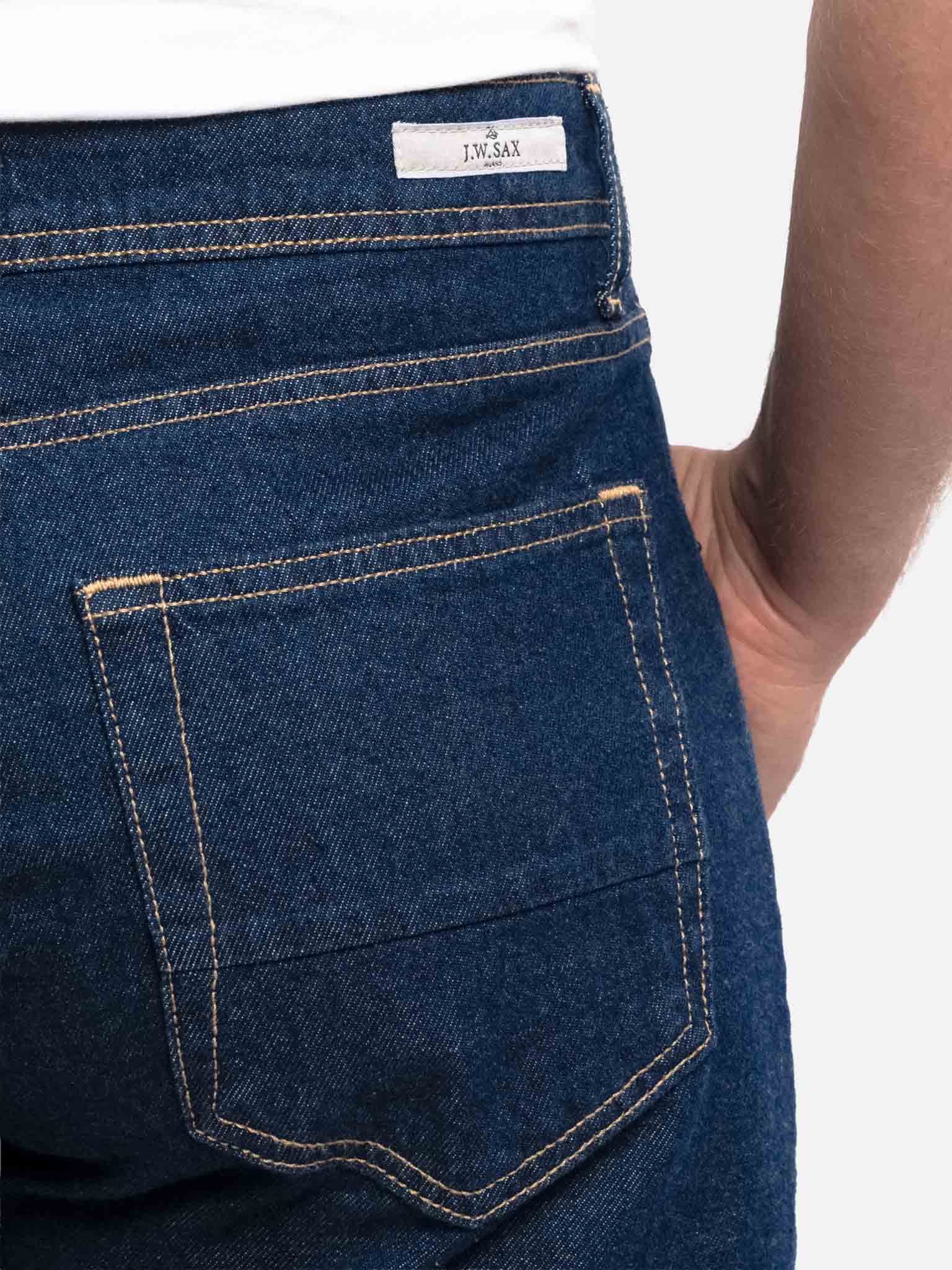 J.W.SAX MILANO Jeans Leisure Fit in Denim Scuro Fermo