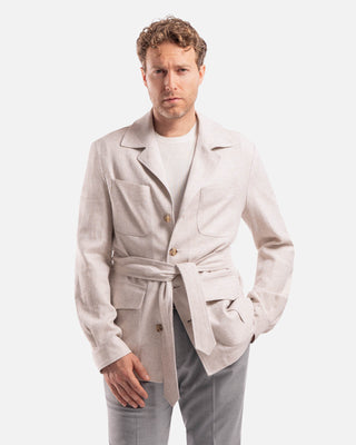 Giacca Sahariana in Lino e Cotone