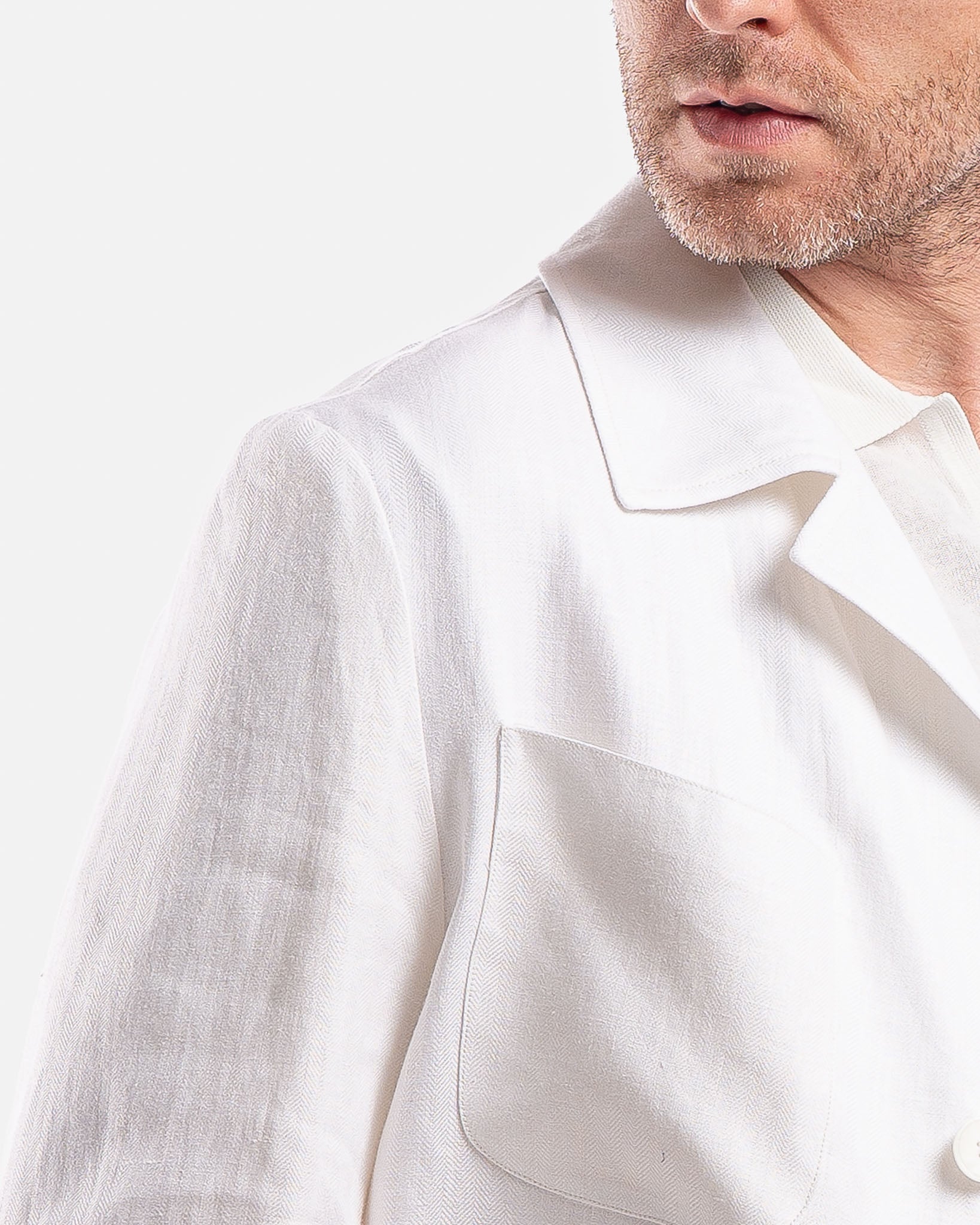 J.W.SAX MILANO Giacca Sahariana in Lino e Cotone