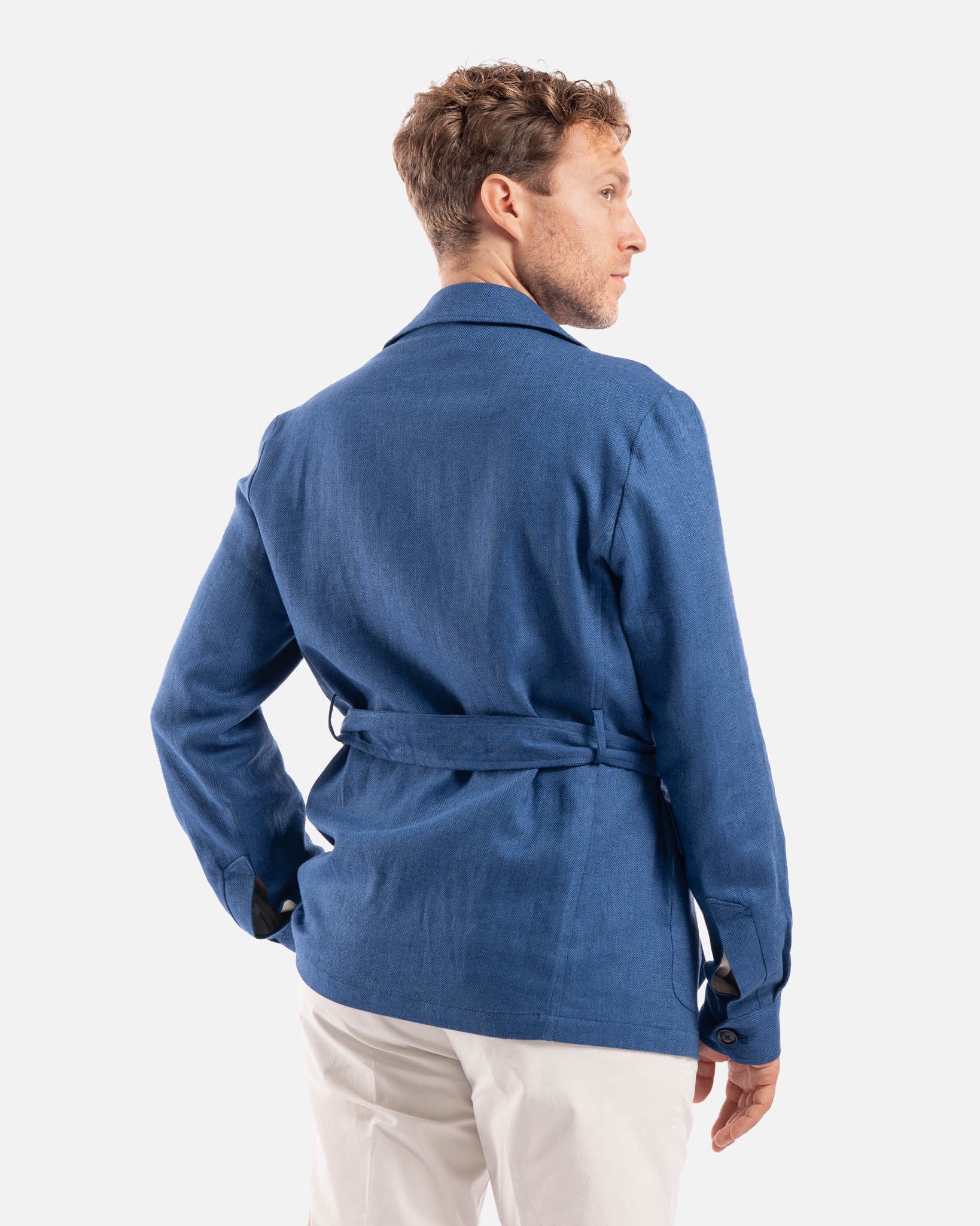 Giacca Sahariana in Lino e Cotone