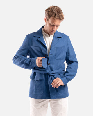 Giacca Sahariana in Lino e Cotone