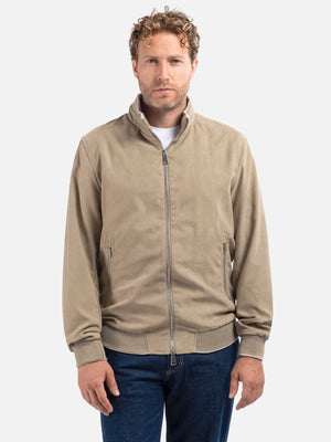 Giubbino Effetto Camoscio Beige