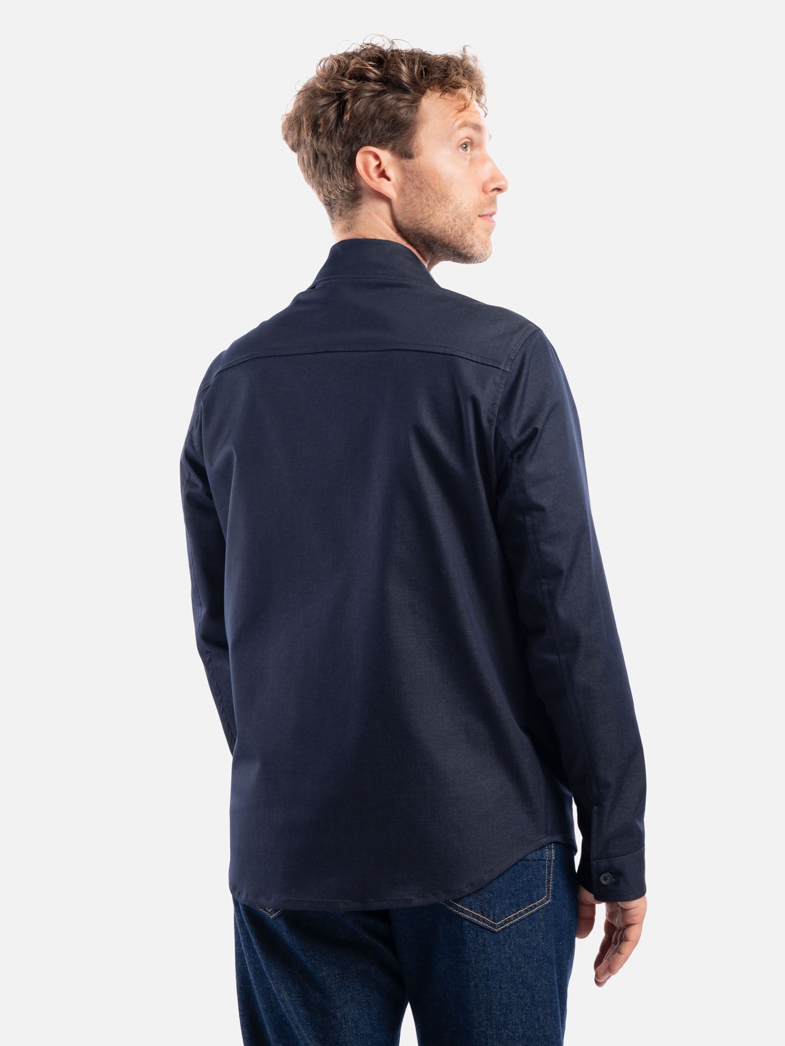 J.W.SAX MILANO T-shirt in Lino a Righe con Bottoni