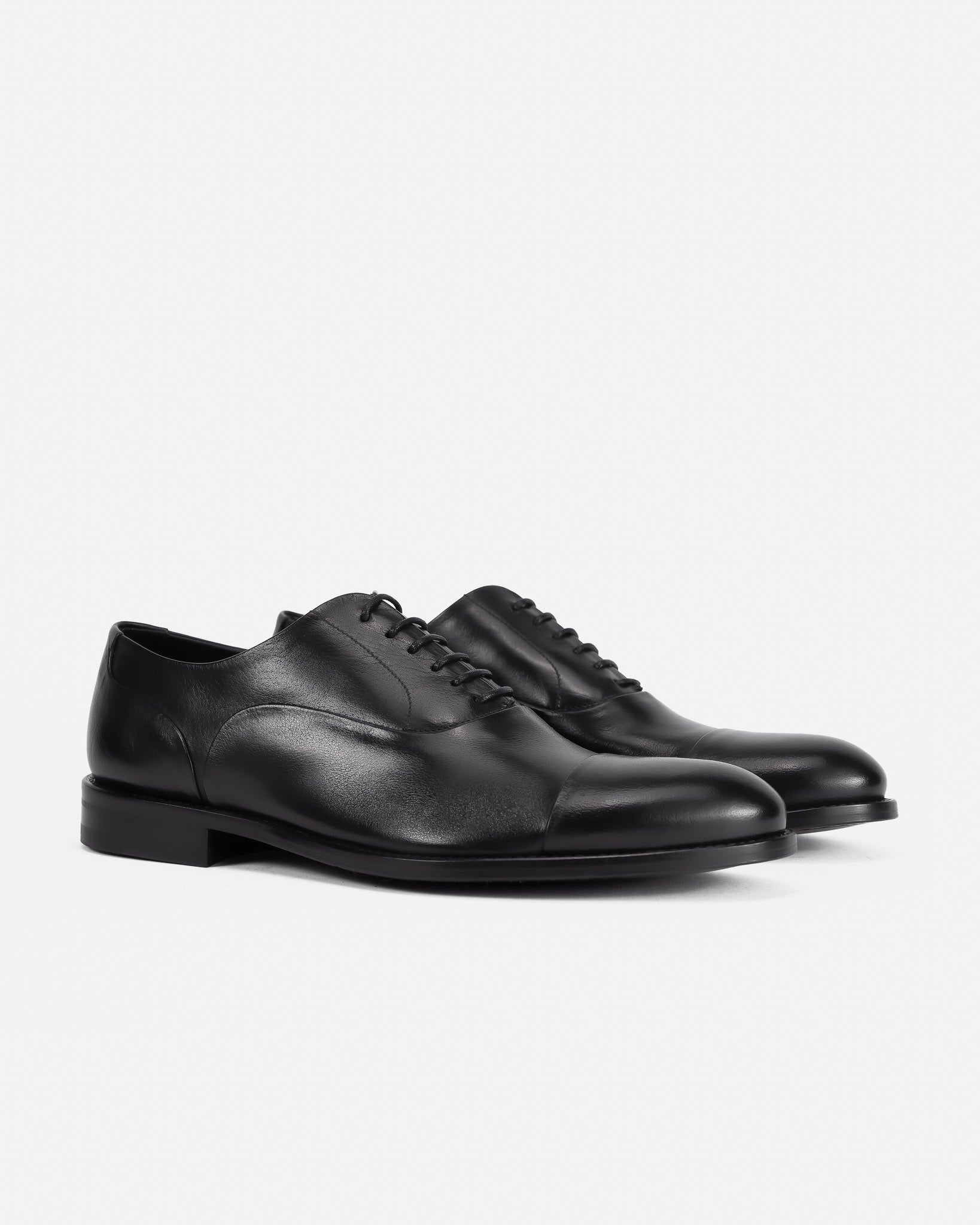 J.W.SAX MILANO Oxford in Pelle di Bufalo Nera Sfoderata