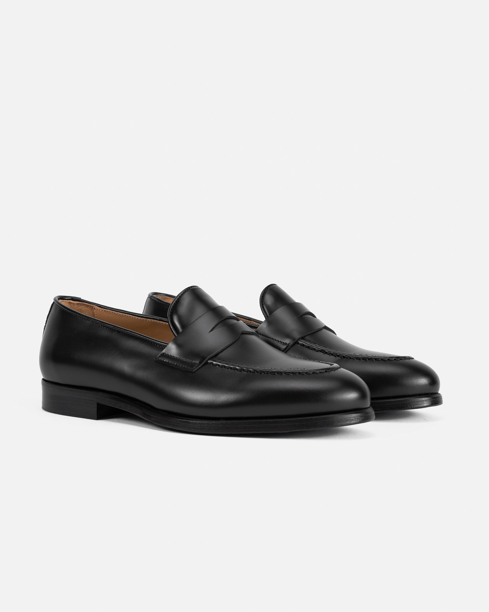 J.W.SAX MILANO Mocassini Penny in Pelle di Vitello Nera
