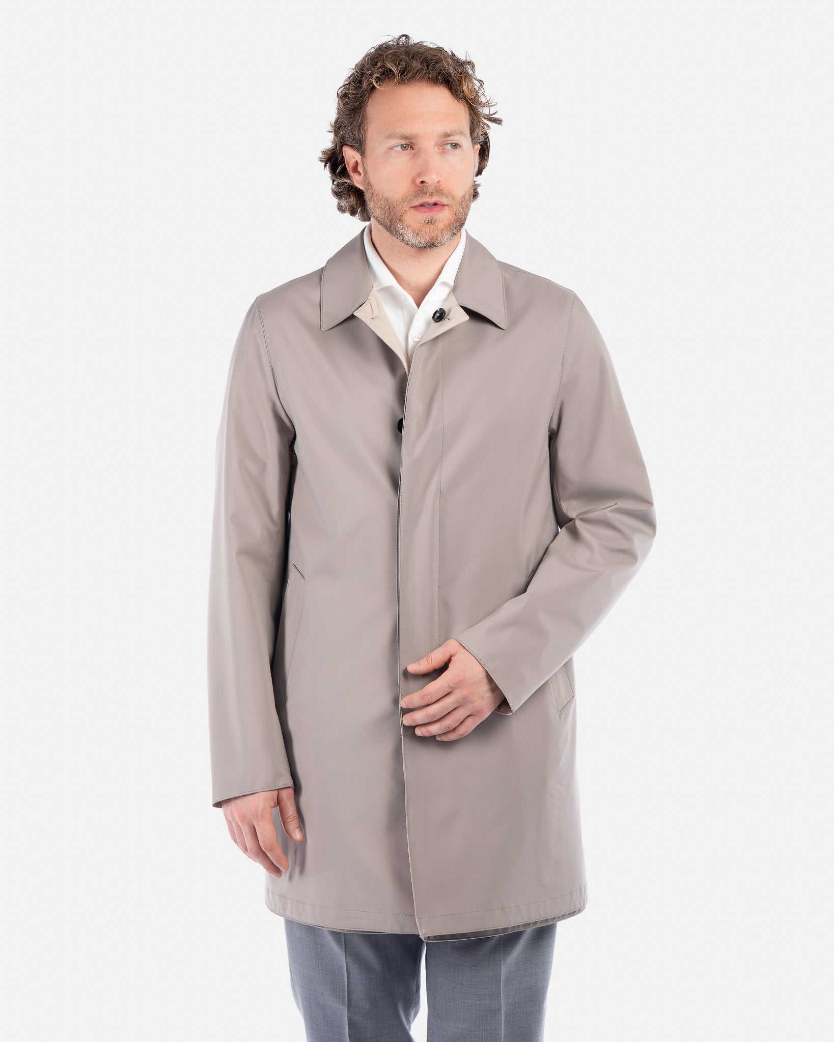 J.W.SAX MILANO Soprabito Reversibile in Tessuto Tecnico Olmetex