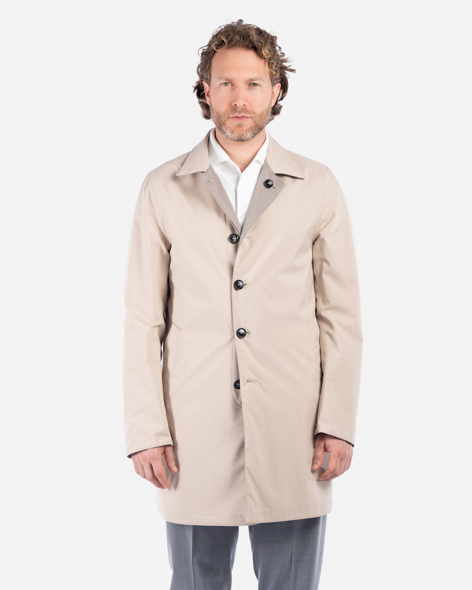 J.W.SAX MILANO Soprabito Reversibile in Tessuto Tecnico Olmetex