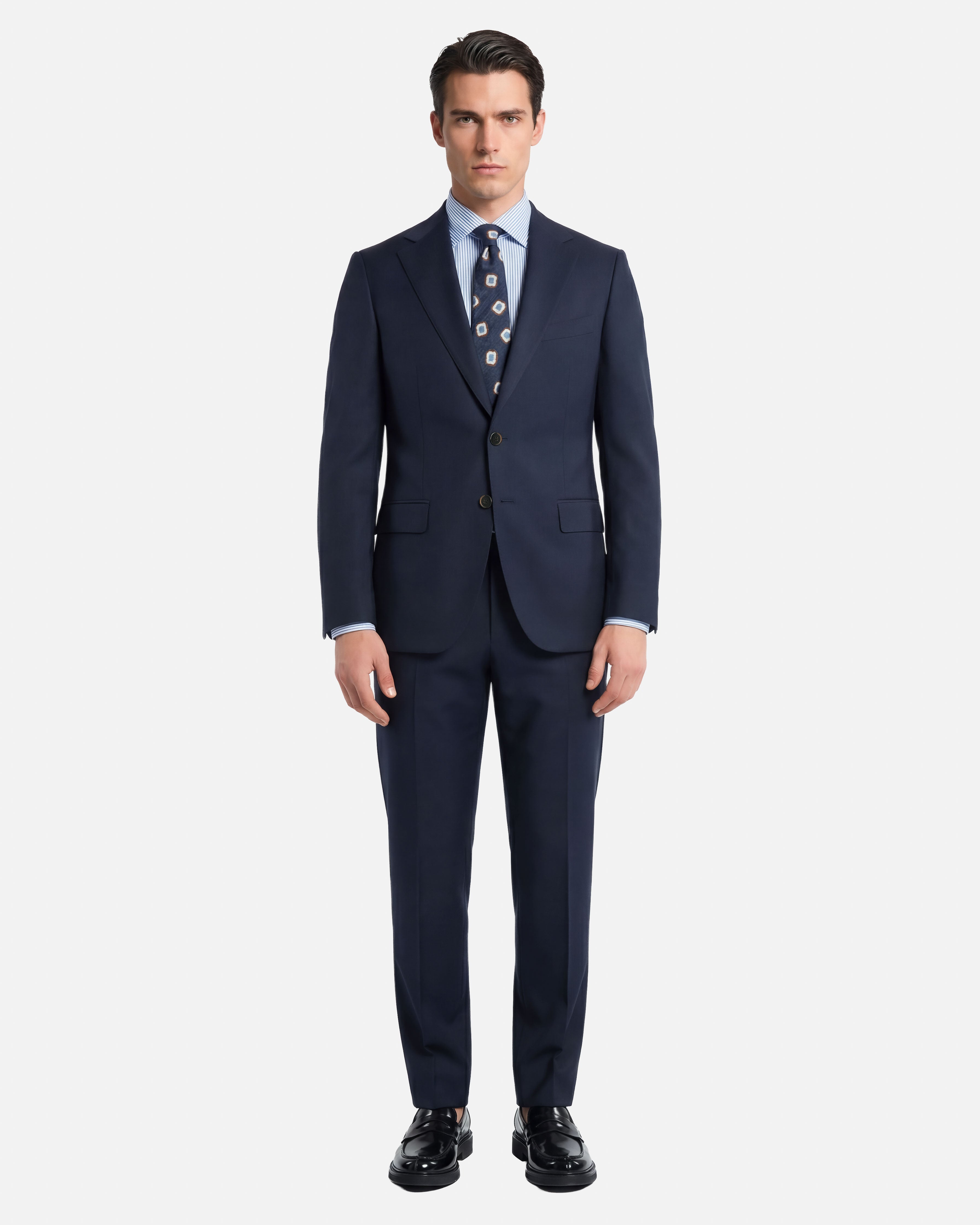 Abito Blu in Lana Stretch