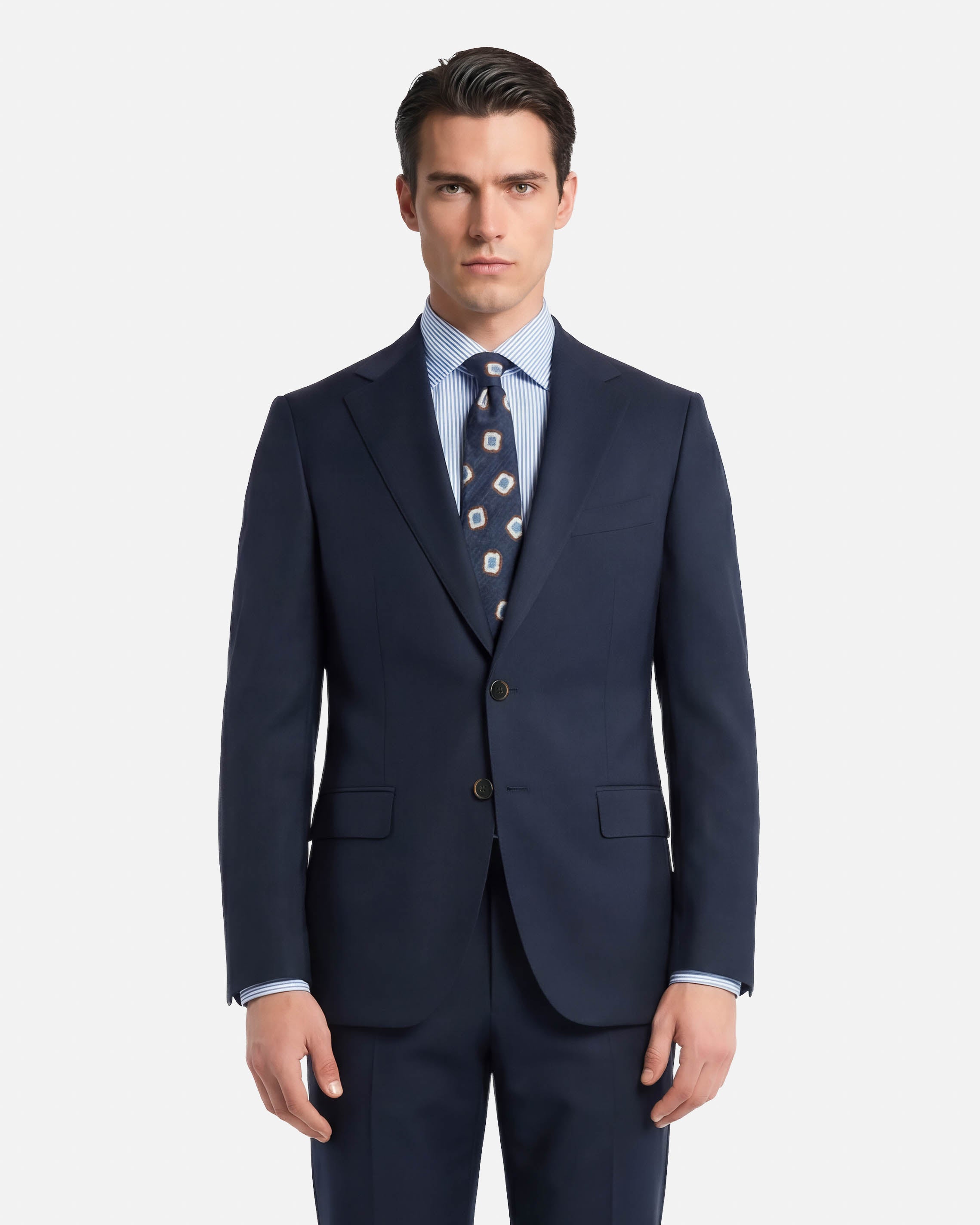 Abito Blu in Lana Stretch