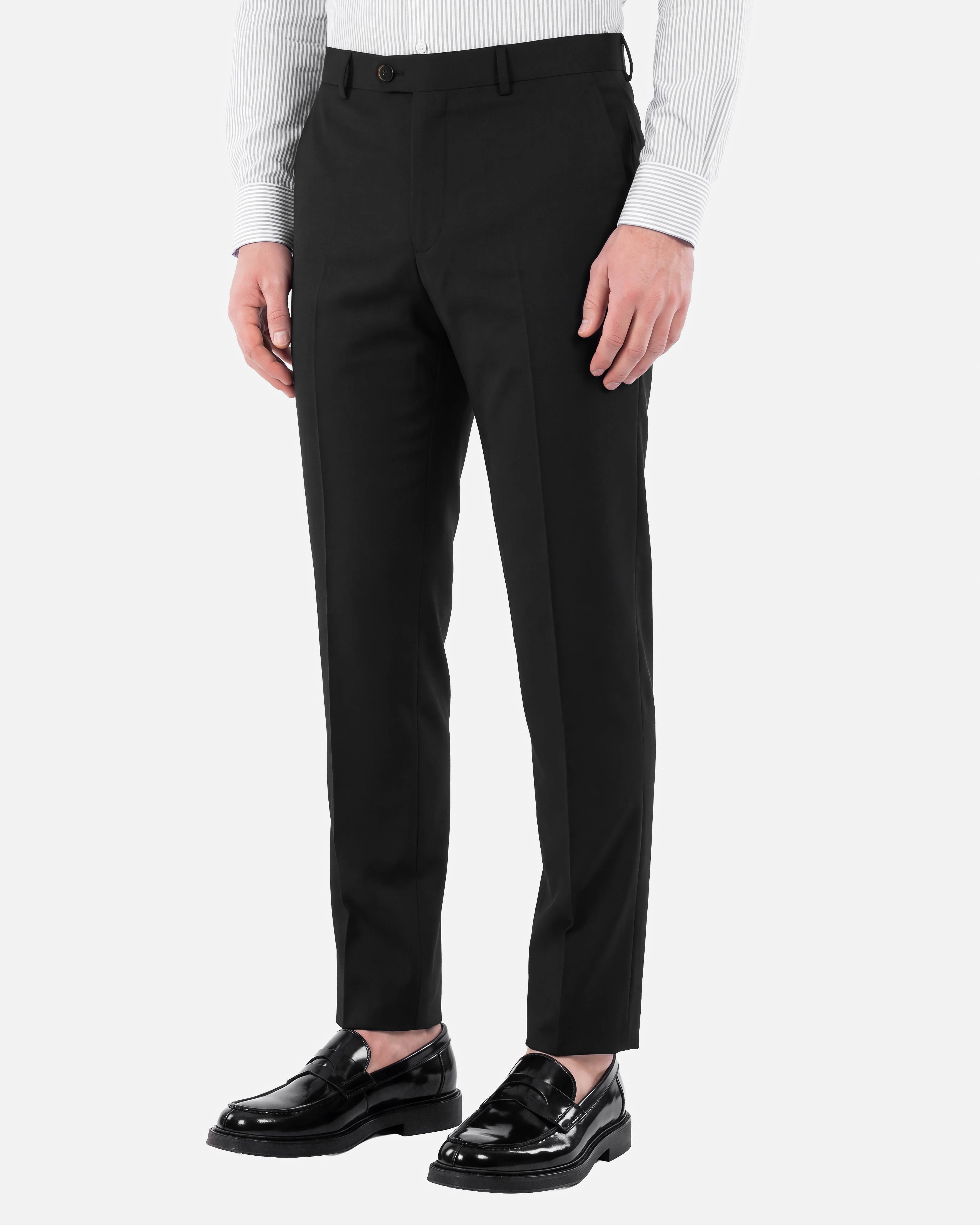 Abito Nero in Lana Stretch