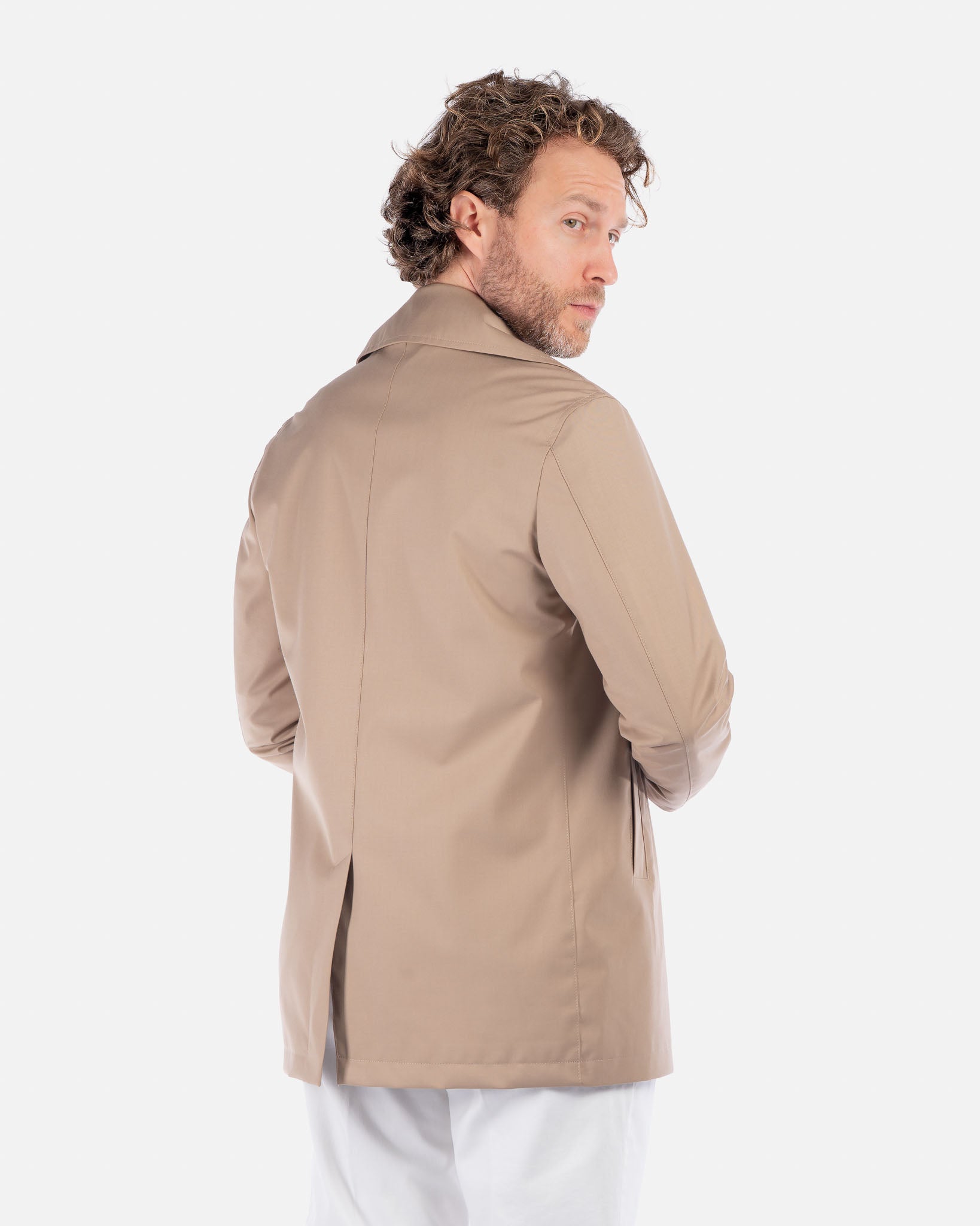 J.W.SAX MILANO Trench Doppiopetto Cammello