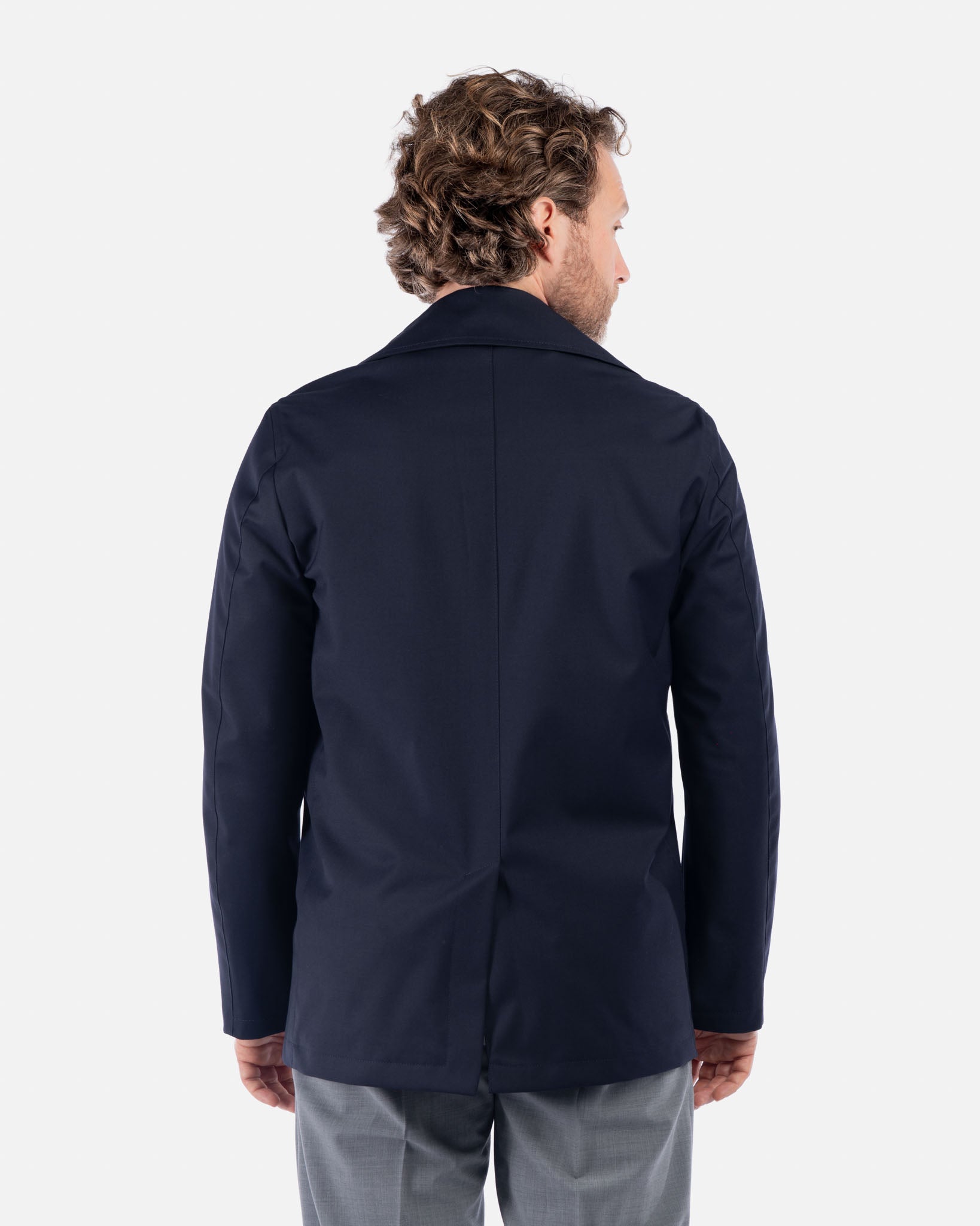 J.W.SAX MILANO Trench Doppiopetto Blu