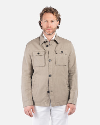 Overshirt Sabbia in Cotone e Lino